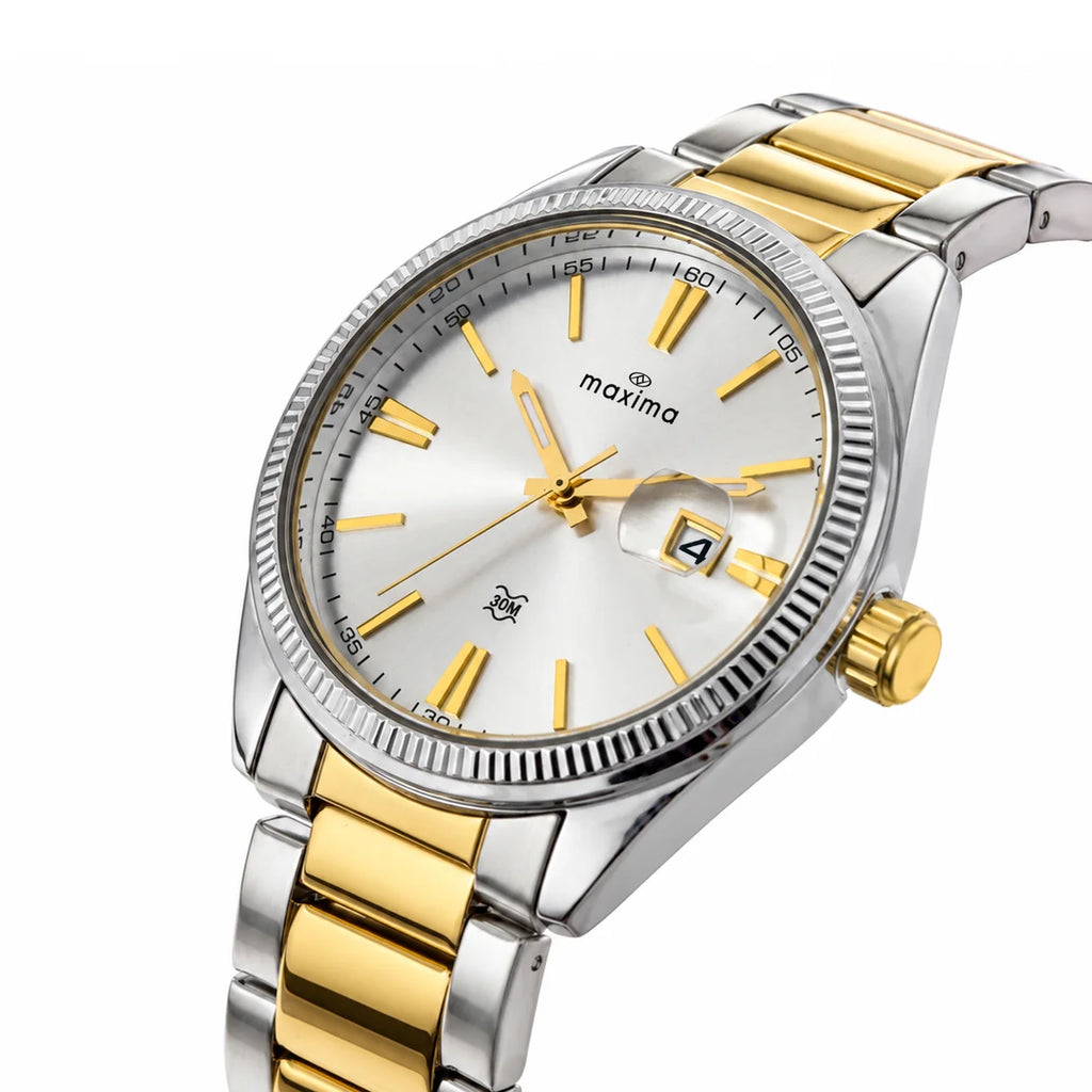 Maxima Apex Silver Dial Two-Tone Stainless Steel Strap Men's Watch 75290CMGT - view 2