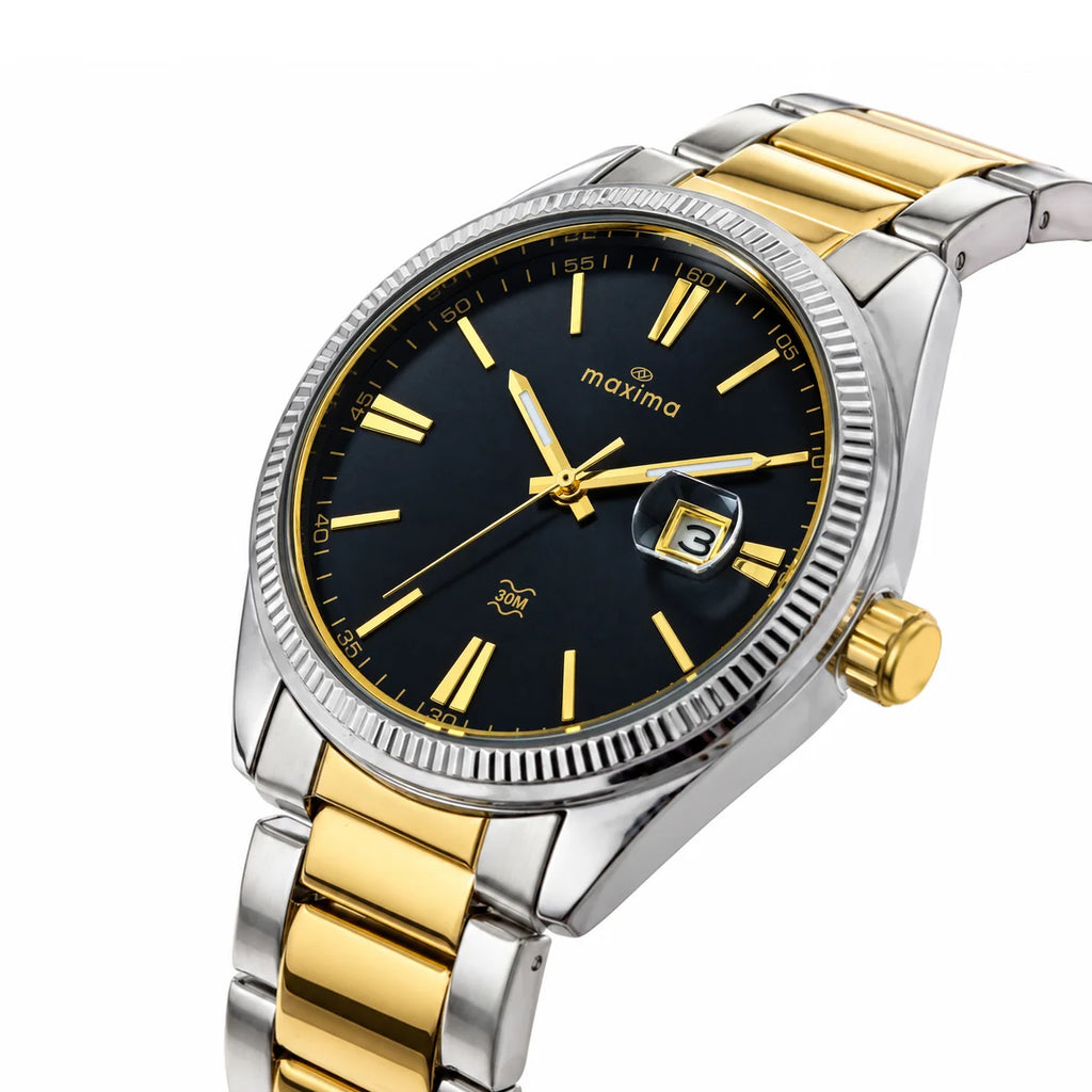Maxima Apex Black Dial Two-Tone Stainless Steel Strap Kids' Watch 75292CMGT - view 2