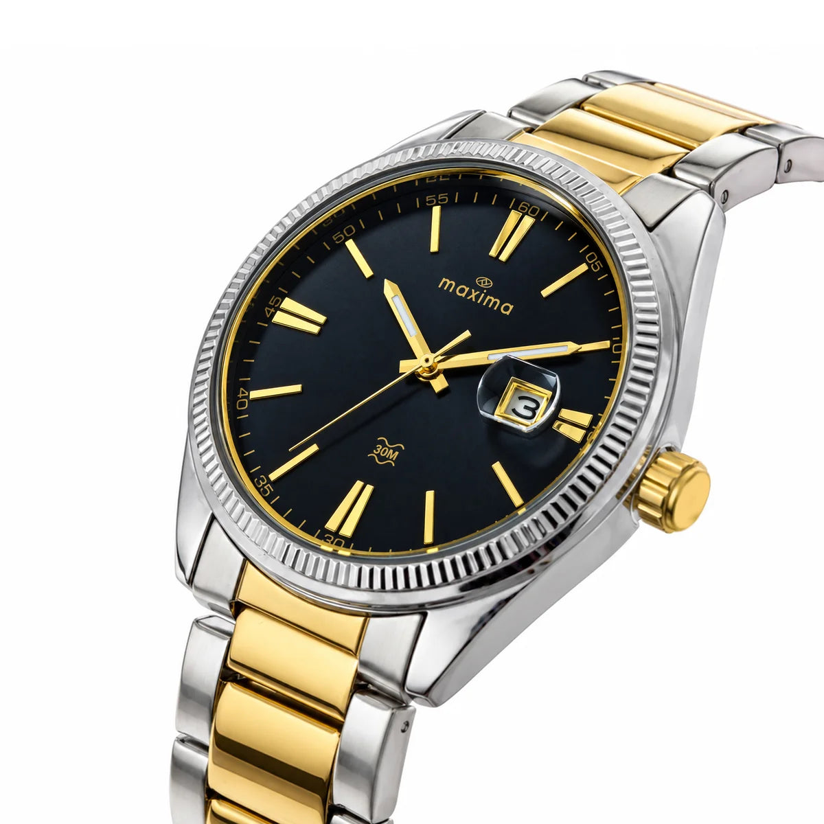 Maxima Apex Black Dial Two-Tone Stainless Steel Strap Kids' Watch 75292CMGT - view 2