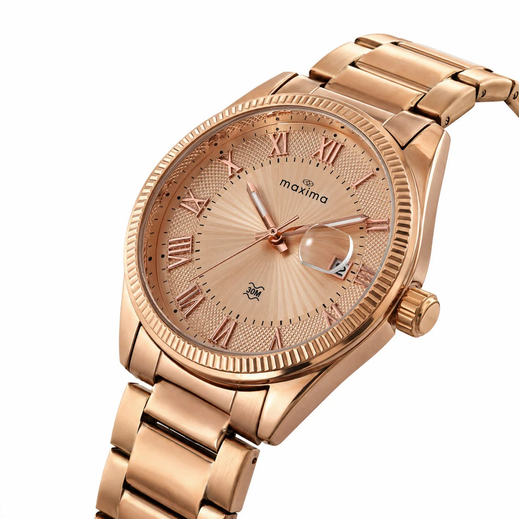 Maxima Apex Rose Gold Dial Stainless Steel Strap Men's Watch 75300CMGR - view 2