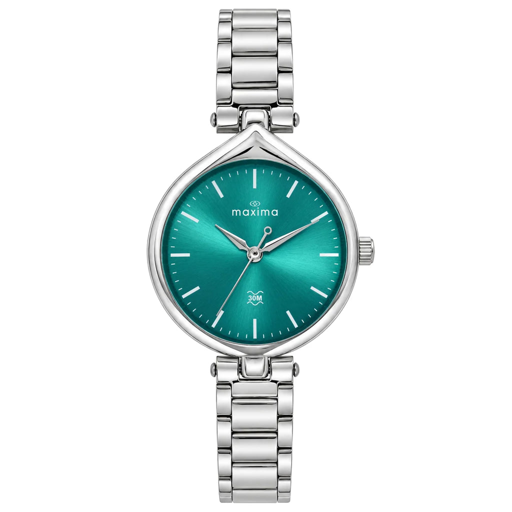 Maxima Attivo Tiffany Blue Dial Stainless Steel Strap Women's Watch 75982CMLI - view 1