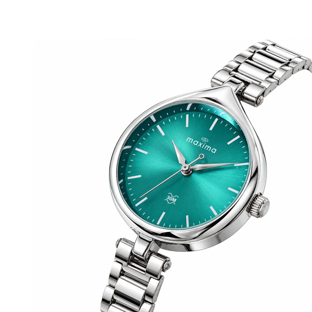 Maxima Attivo Tiffany Blue Dial Stainless Steel Strap Women's Watch 75982CMLI - view 2