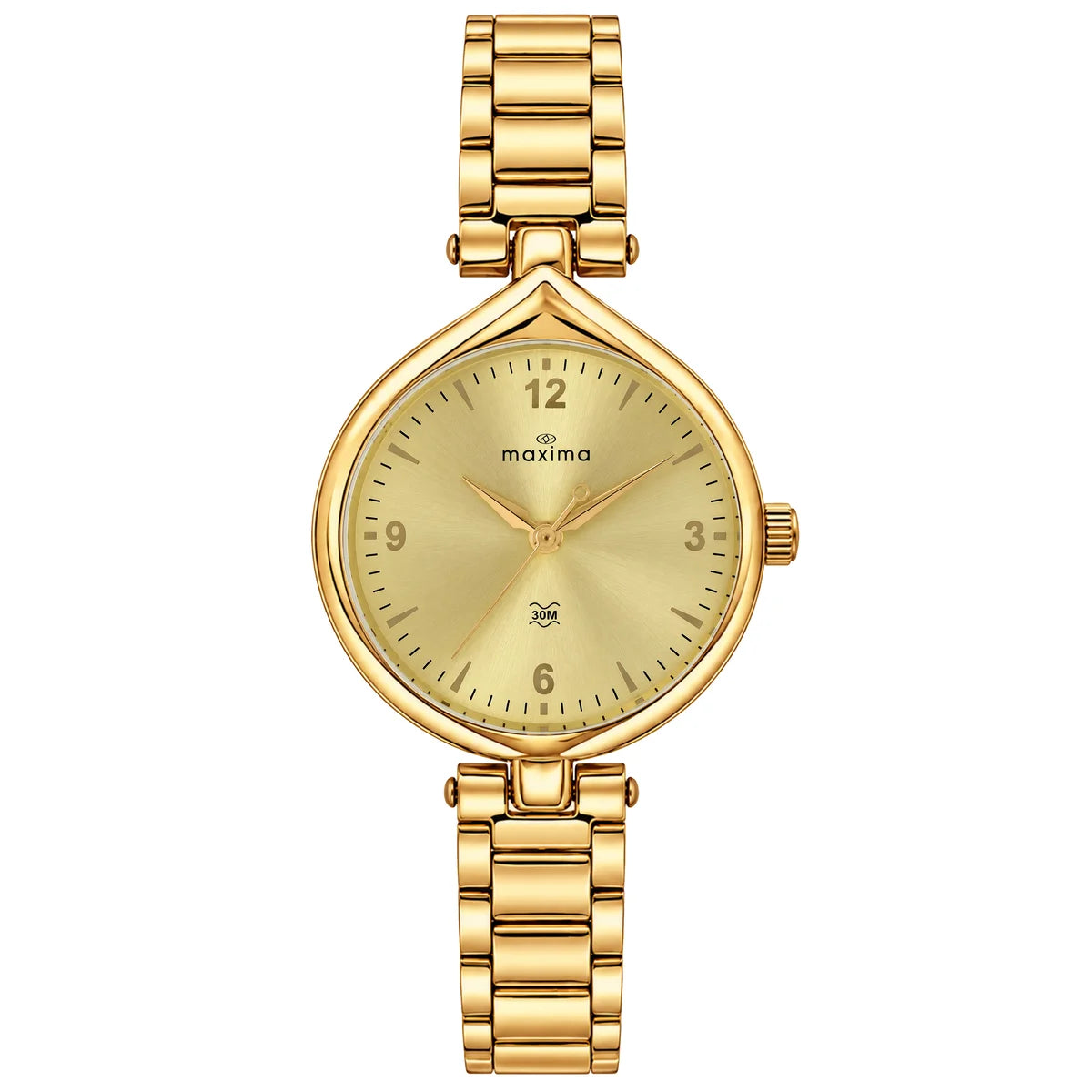 Maxima Kolar Gold Dial Stainless Steel Strap Women's Watch 75990CMLH - view 1
