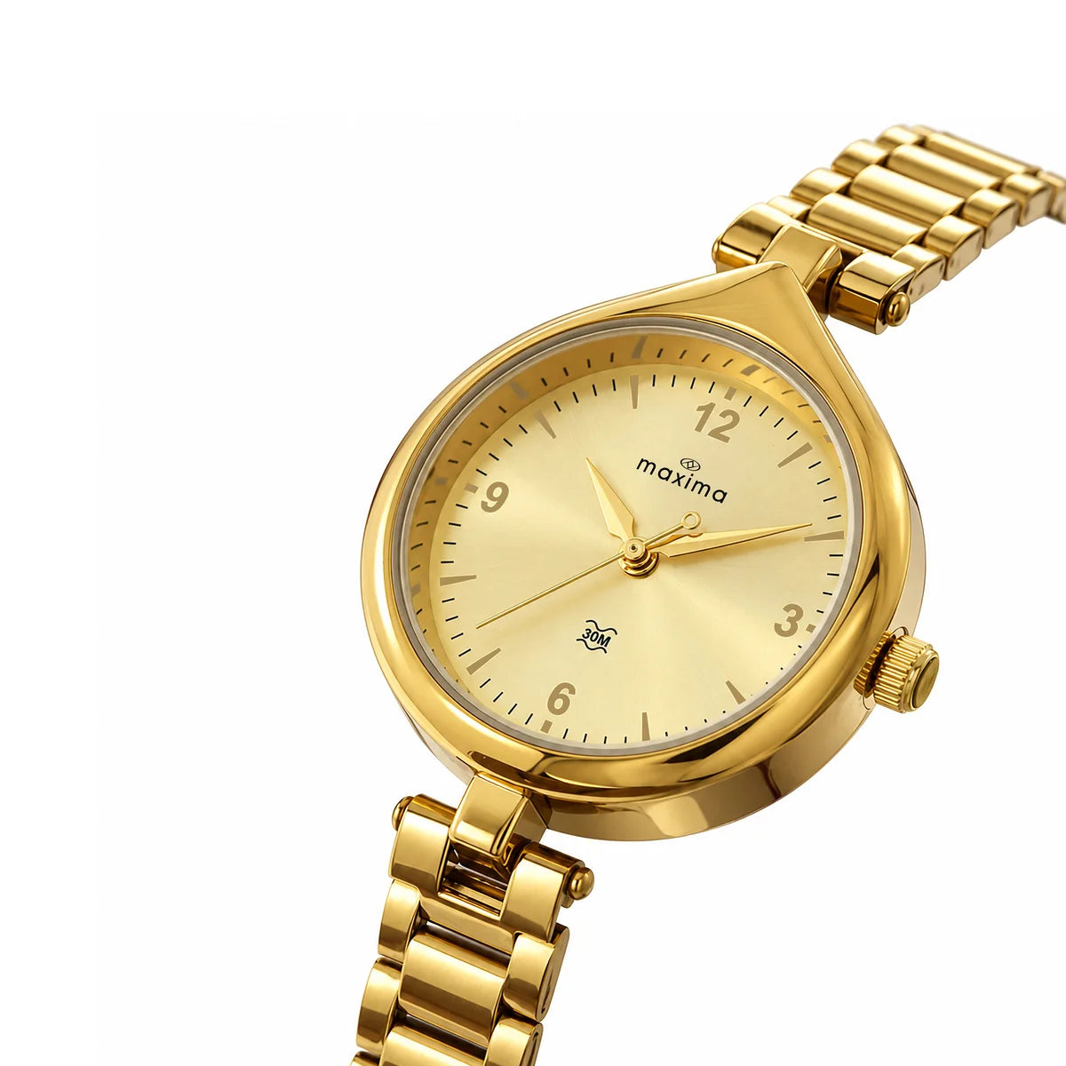 Maxima Kolar Gold Dial Stainless Steel Strap Women's Watch 75990CMLH - view 2