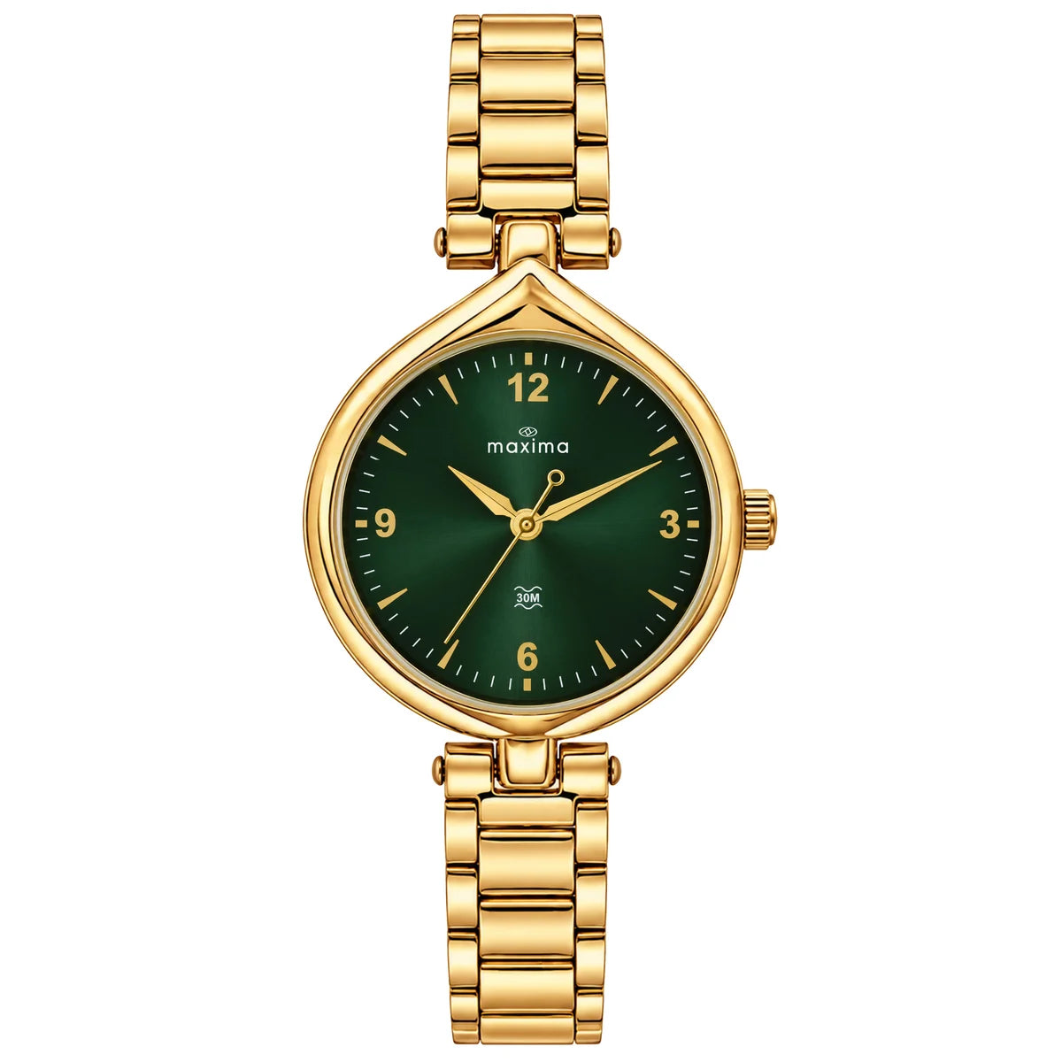 Maxima Kolar Green Dial Stainless Steel Strap Women's Watch 75992CMLH - view 1