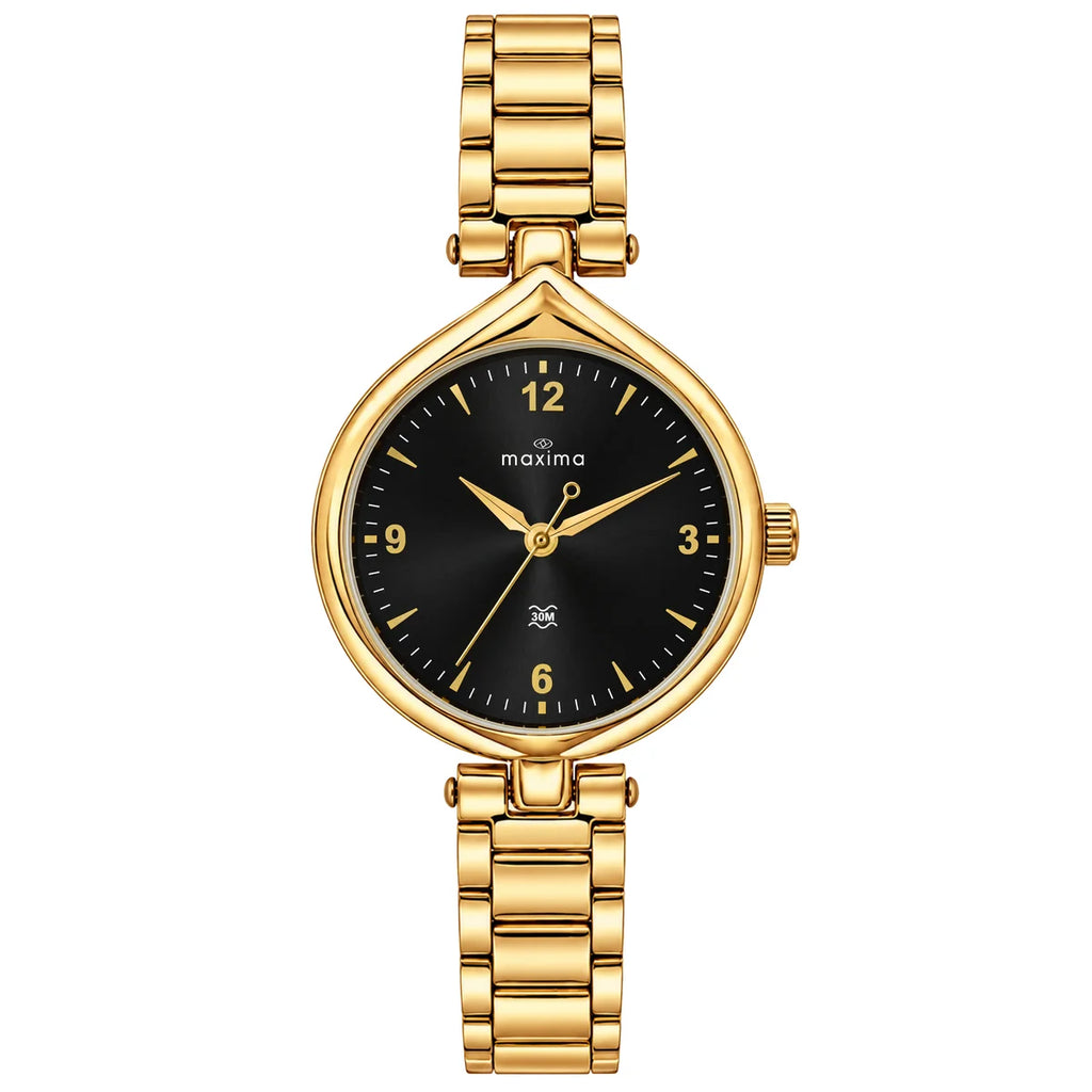 Maxima Kolar Black Dial Stainless Steel Strap Women's Watch 75993CMLH - view 1