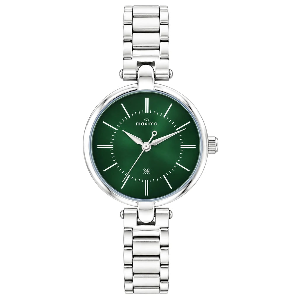 Maxima Attivo Green Dial Stainless Steel Strap Women's Watch 76003CMLI - view 1