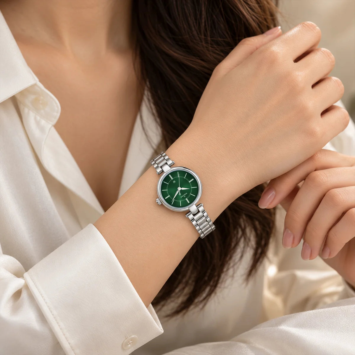 Maxima Attivo Green Dial Stainless Steel Strap Women's Watch 76003CMLI - view 5