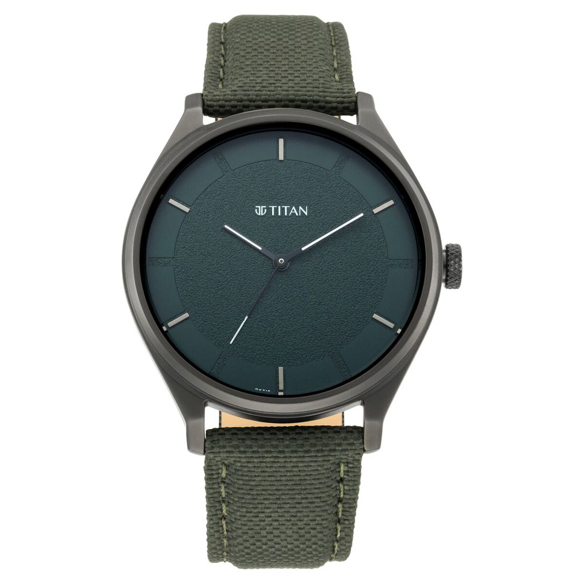 Titan Workwear Green Dial Green Leather Strap Men's Watch 1802NL02 - view 2