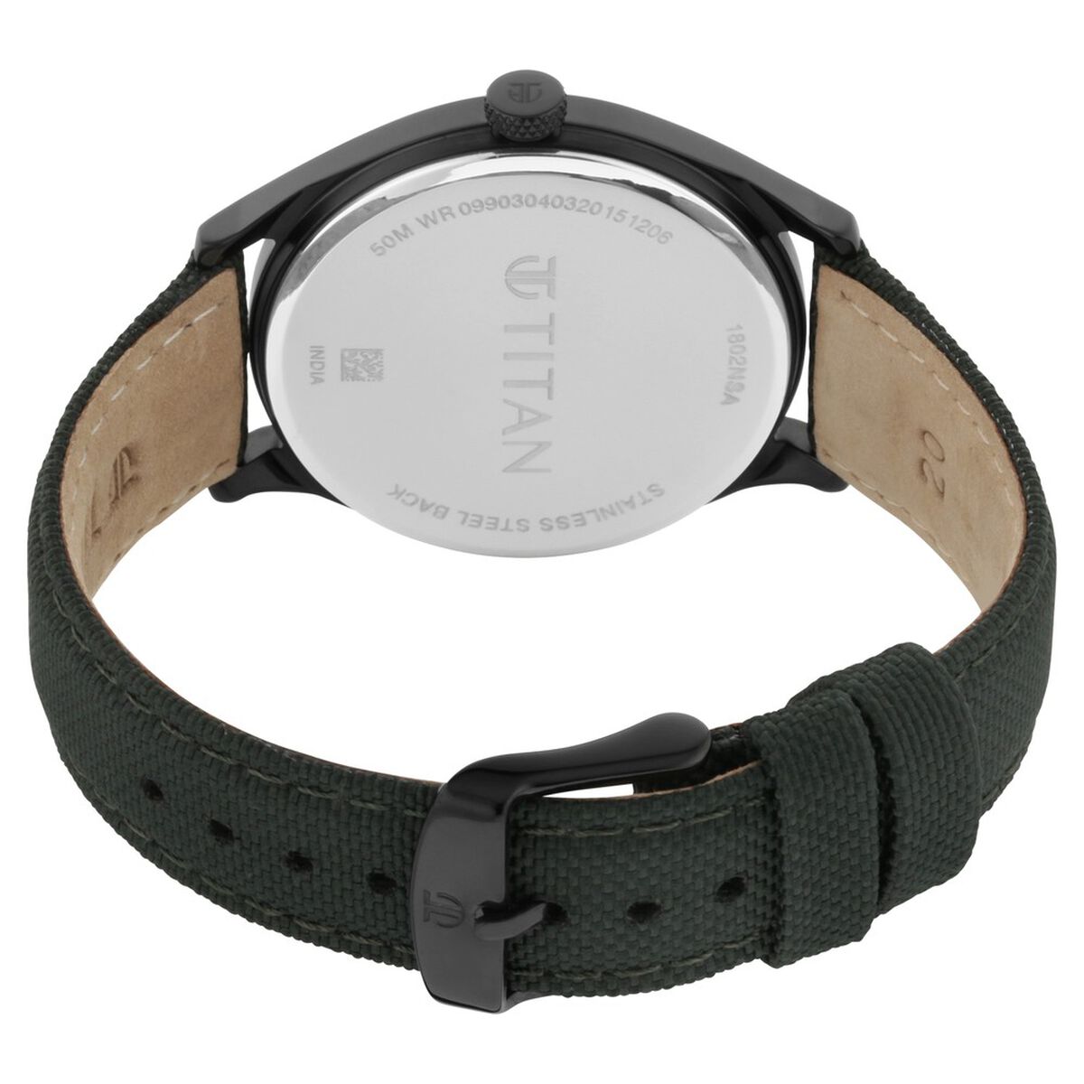 Titan Workwear Green Dial Green Leather Strap Men's Watch 1802NL02 - view 5