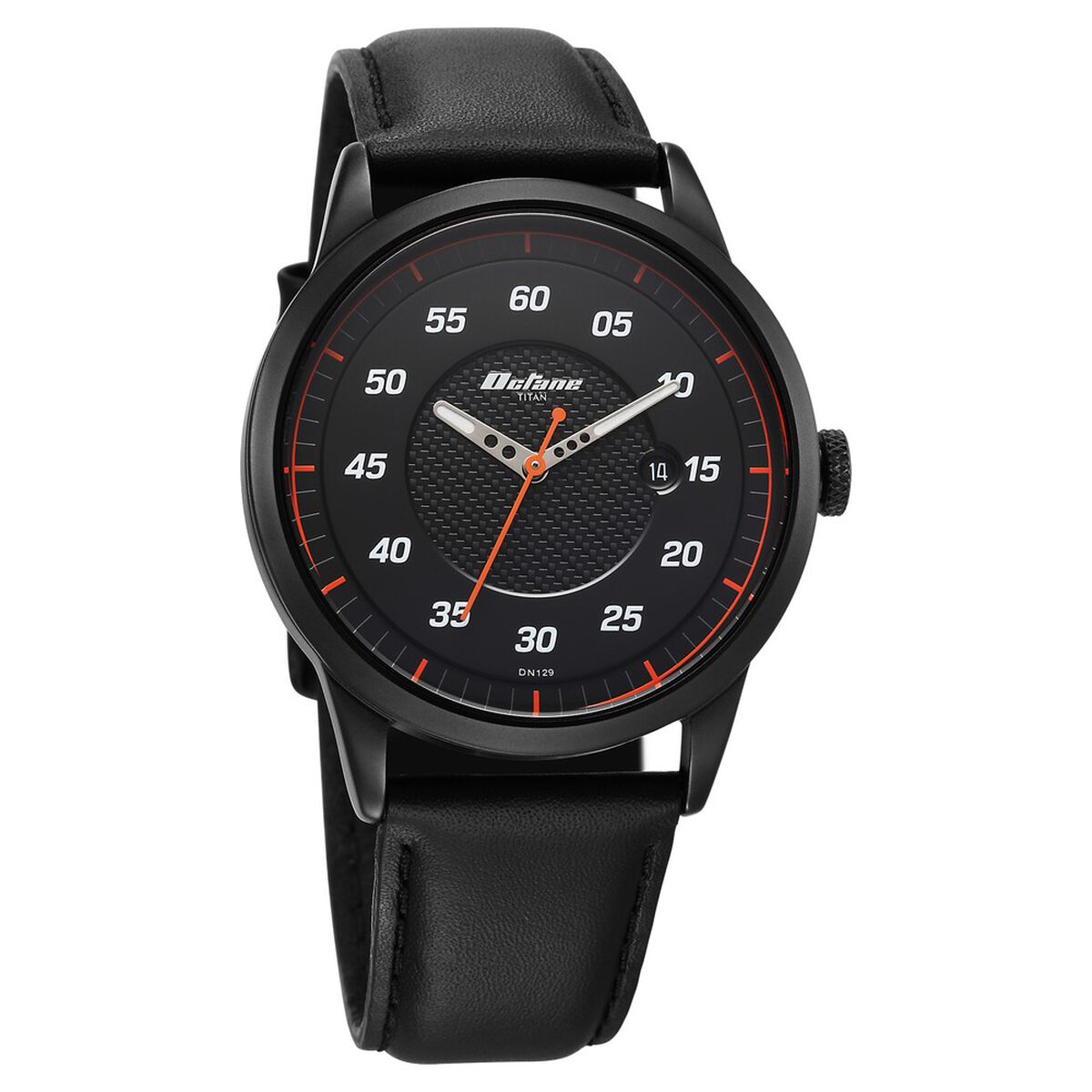 Titan Octane Black Dial Black Leather Strap Men's Watch 1806NL05 - view 2