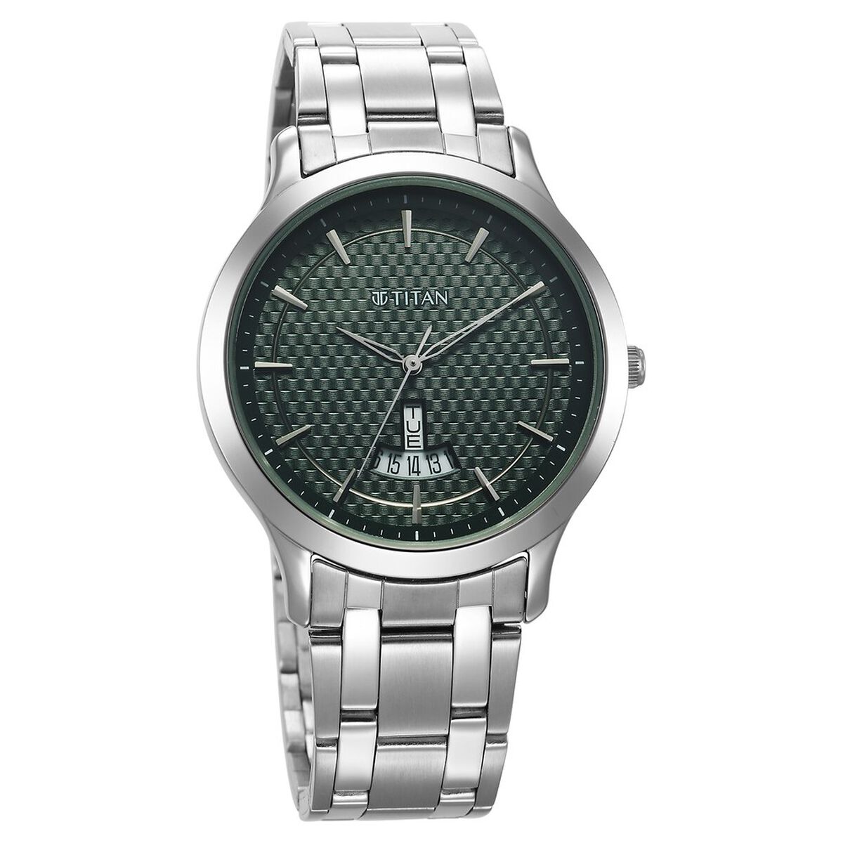 Titan Karishma Green Dial Silver Stainless Steel Men's Watch view 2