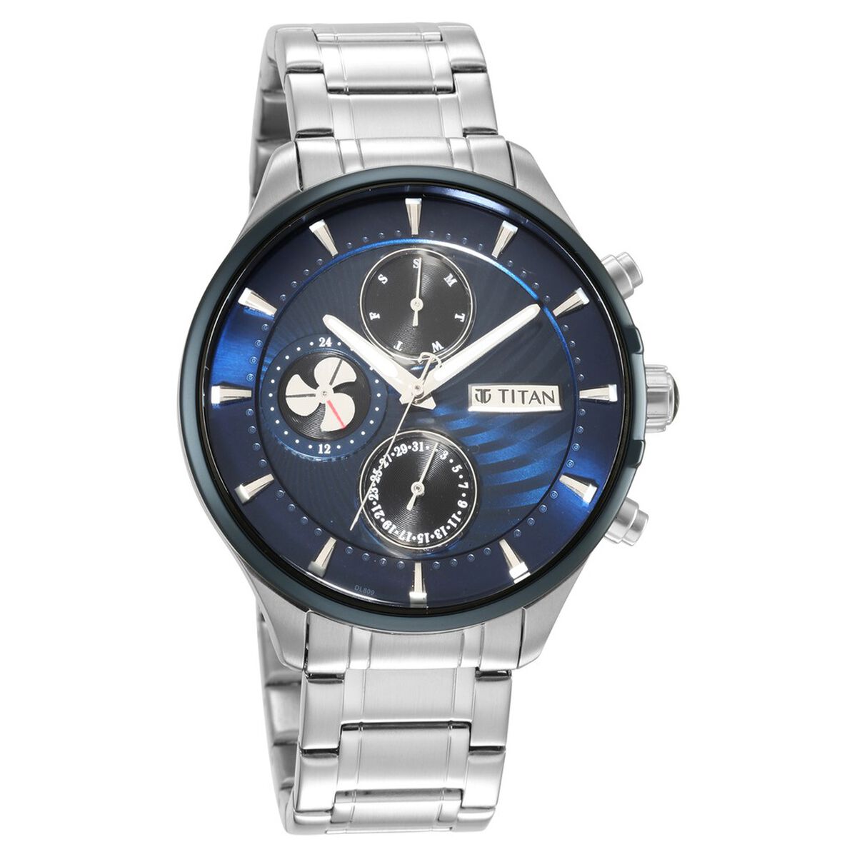 Titan Maritime Blue Dial Silver Stainless Steel Strap Men's Watch 1873KM02 - view 2
