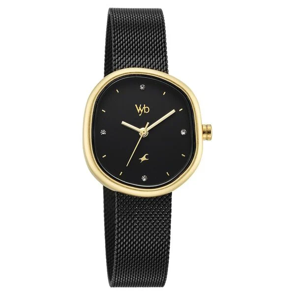Fastrack Vyb Muse Black Dial Black Stainless Steel Strap Women's Watch FV60087KM01 - view 2