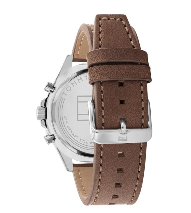 Tommy Hilfiger Green Dial Brown Leather Strap Men's Chronograph Watch TH1791983 - view 2