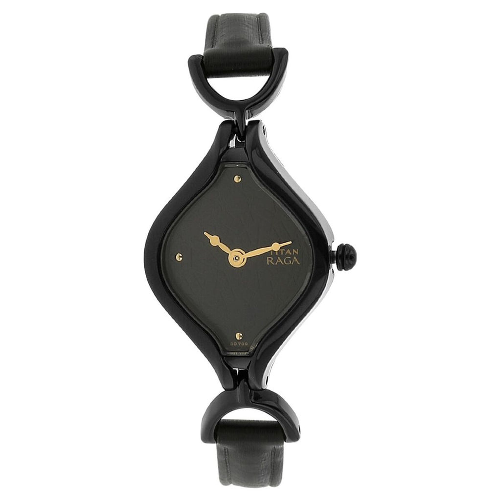 Titan Raga Black Dial Black Leather Strap Women's Watch 2531NL01 - view 1