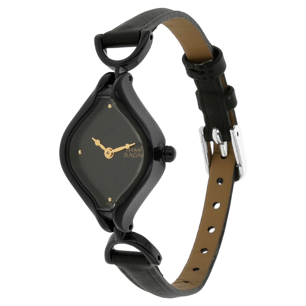 Titan Raga Black Dial Black Leather Strap Women's Watch 2531NL01 - view 2