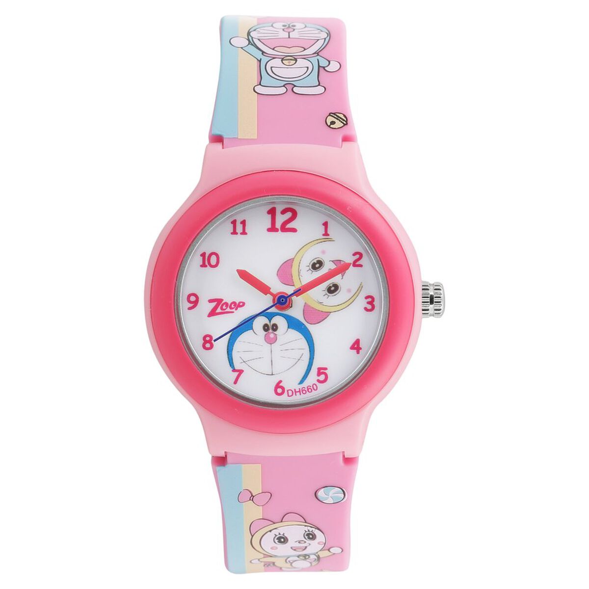 Zoop Doraemon White Dial Pink Strap Kids' Watch 26013PP03 - view 1