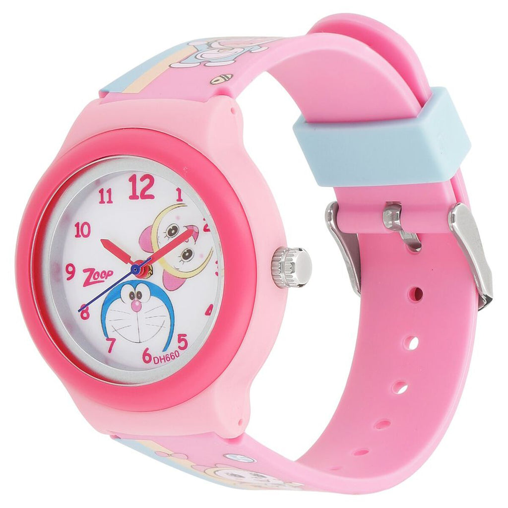 Zoop Doraemon White Dial Pink Strap Kids' Watch 26013PP03 - view 2