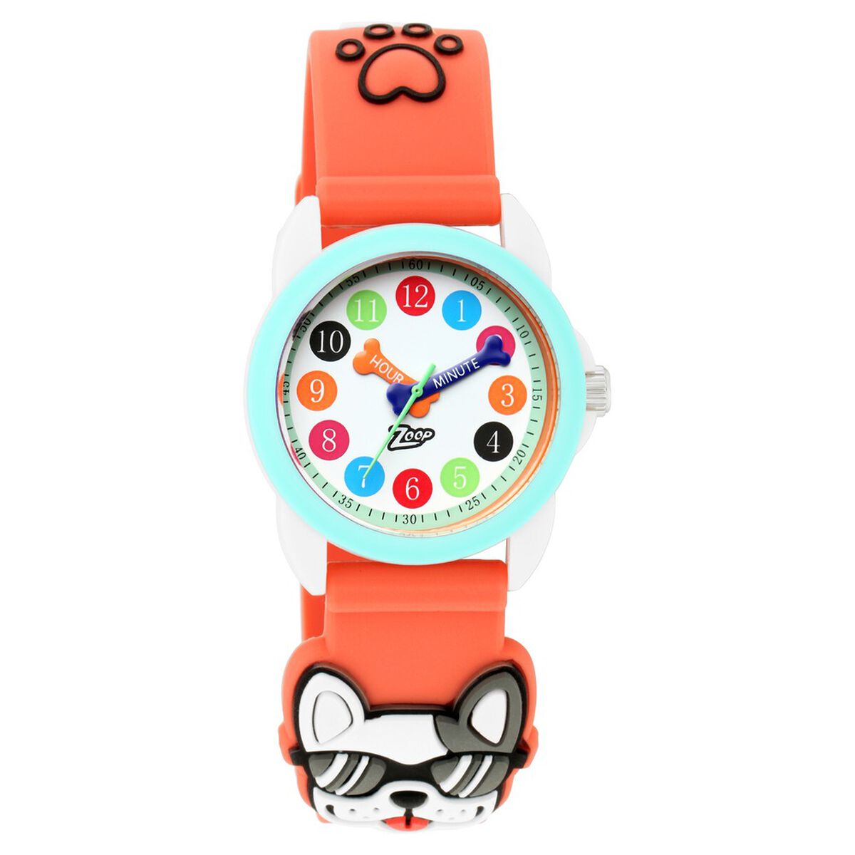 Zoop 3D Puppy Paws White Dial Orange Strap Kids' Watch 26016PP03 - view 1