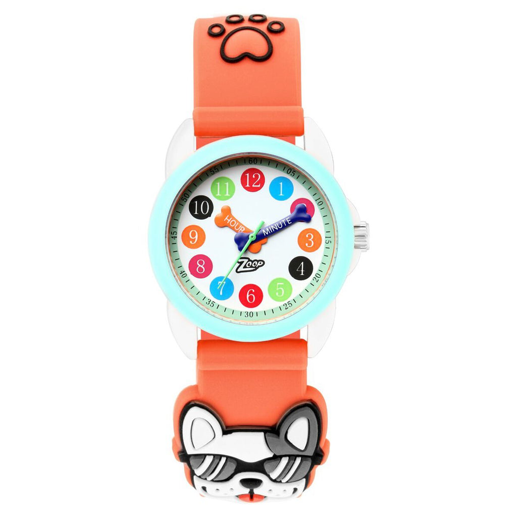 Zoop 3D Puppy Paws White Dial Orange Strap Kids' Watch 26016PP03 - view 2