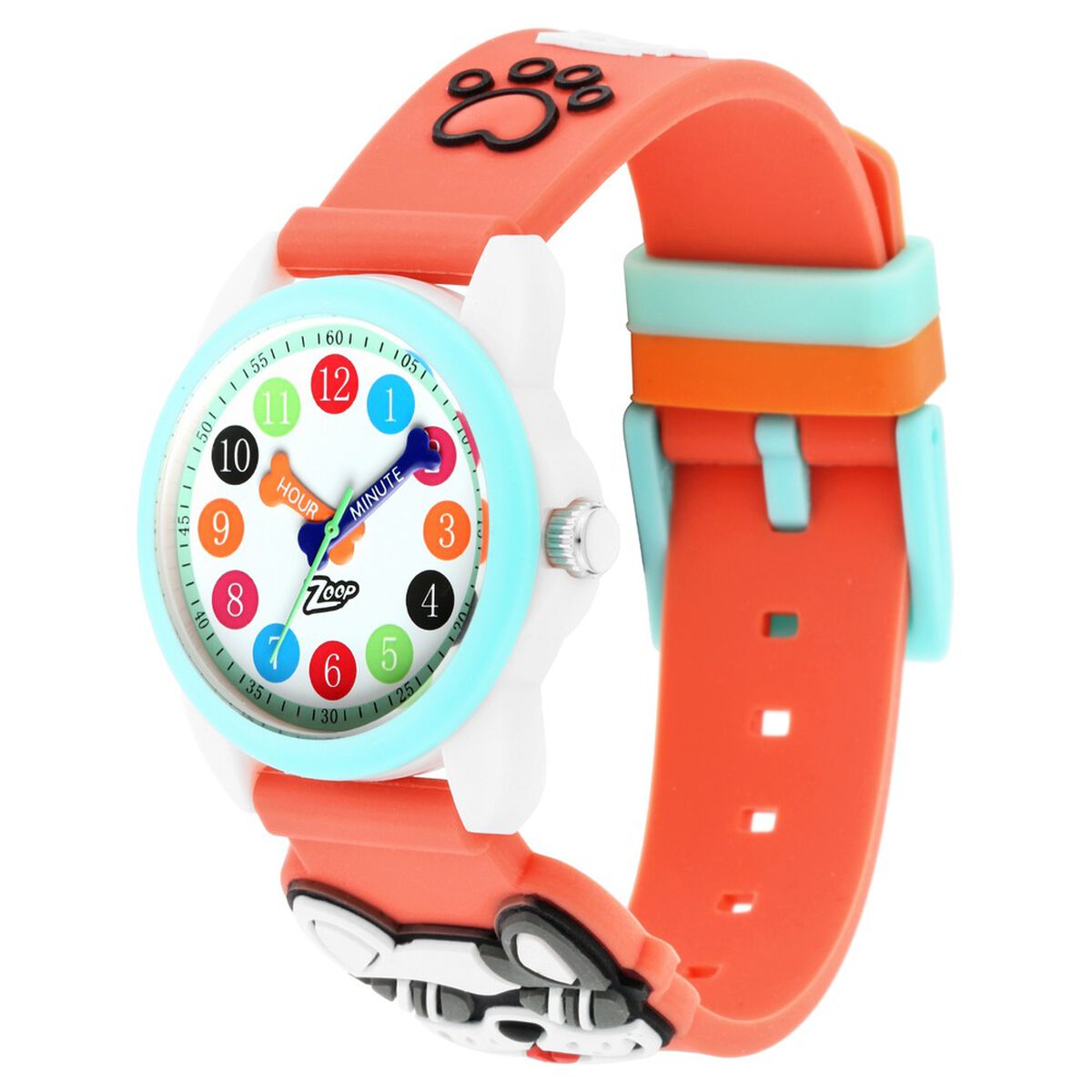 Zoop 3D Puppy Paws White Dial Orange Strap Kids' Watch 26016PP03 - view 3