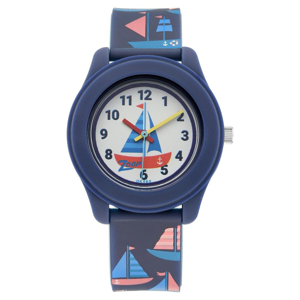 Zoop Ship Print White Dial Blue Strap Kids' Watch 26019PP01 - view 2