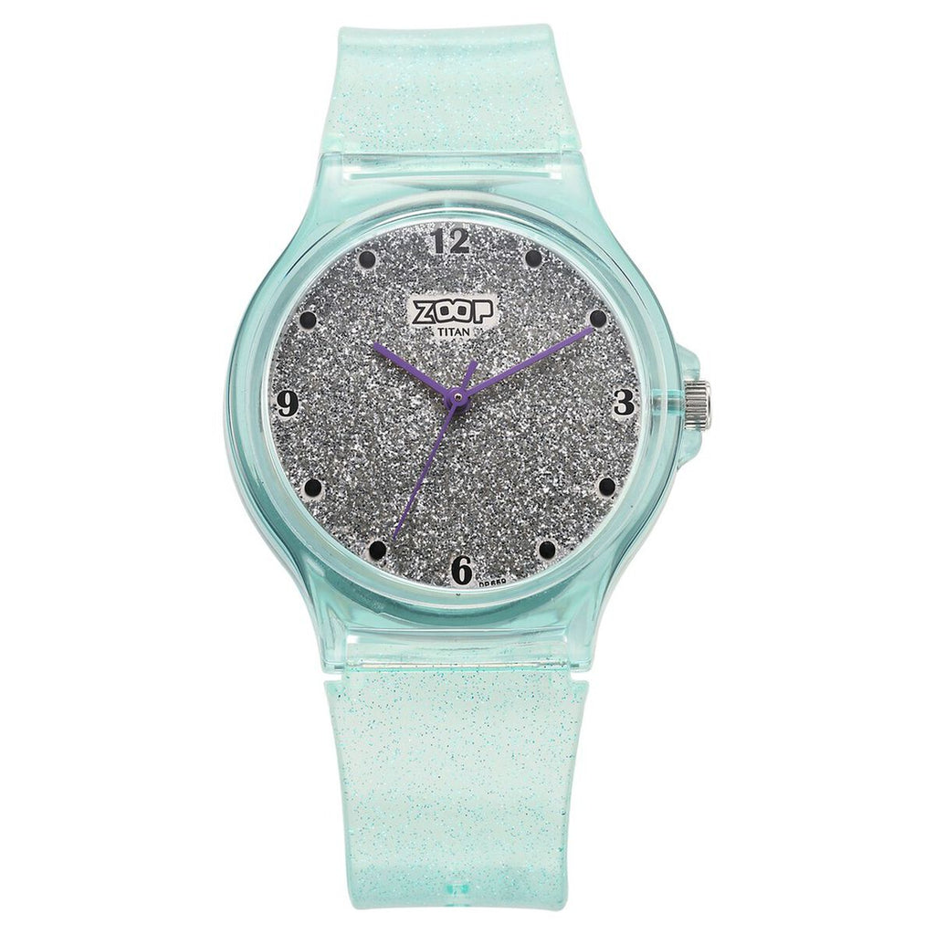 Zoop Glitter Grey Dial Green Strap Kids' Watch 26030PP02W - view 1