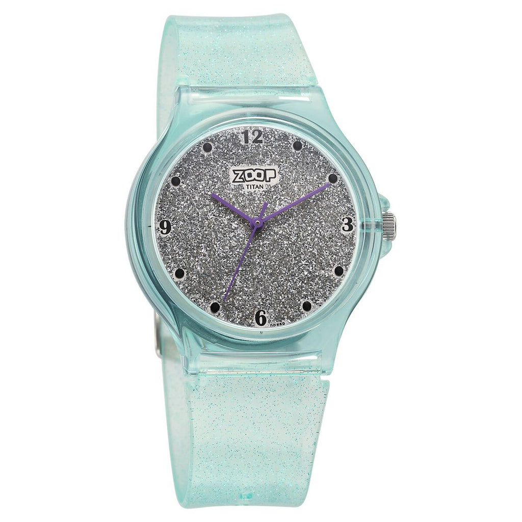 Zoop Glitter Grey Dial Green Strap Kids' Watch 26030PP02W - view 2