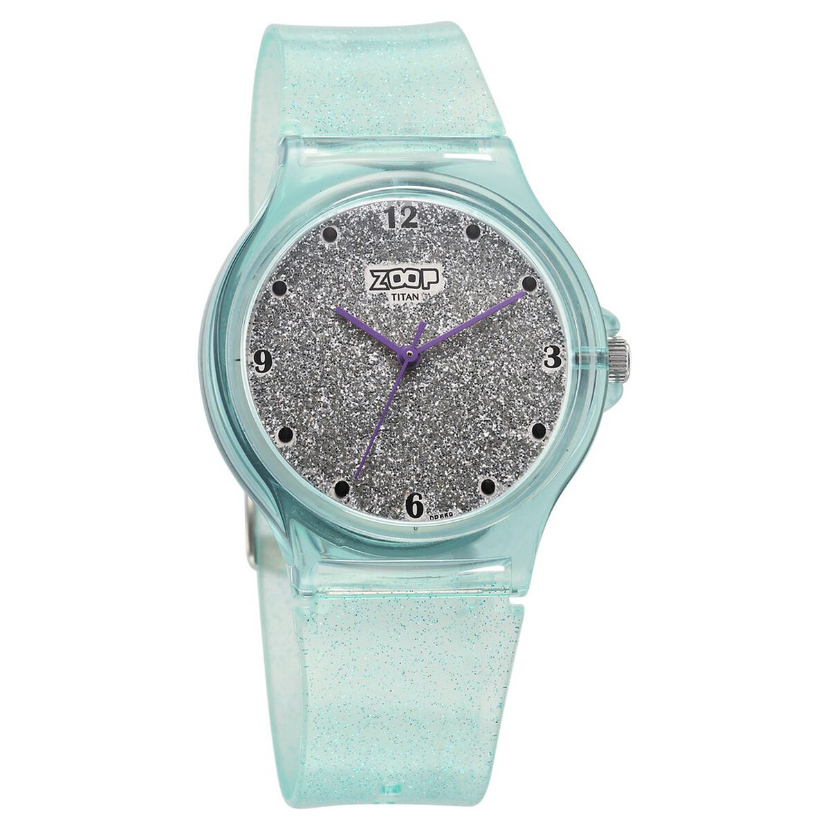 Zoop Glitter Grey Dial Green Strap Kids' Watch 26030PP02W - view 2