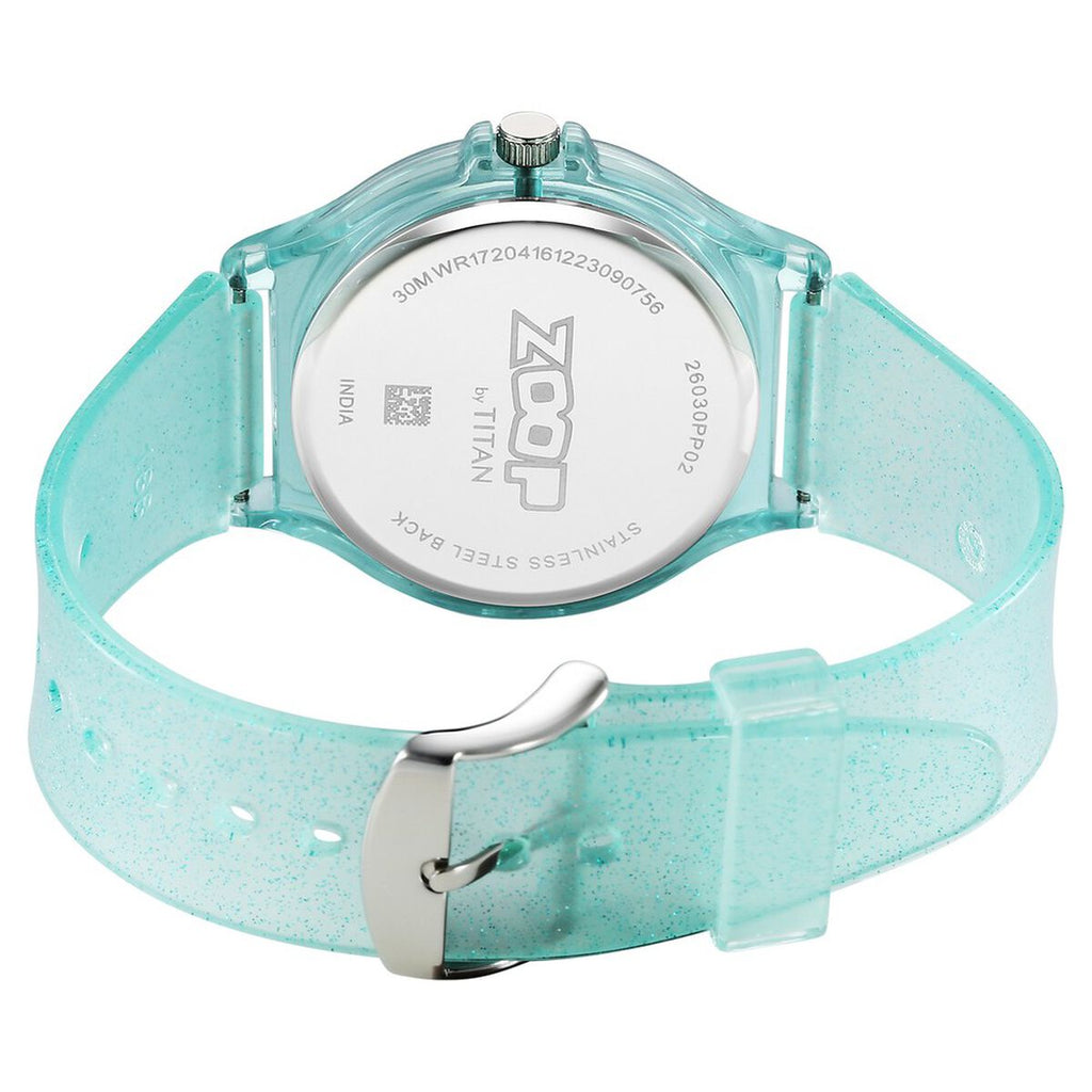Zoop Glitter Grey Dial Green Strap Kids' Watch 26030PP02W - view 5