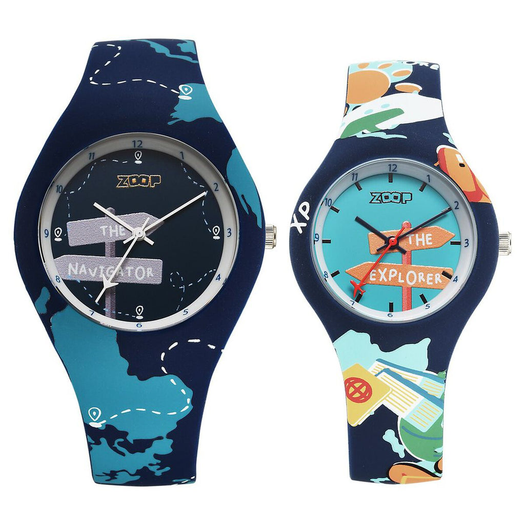 Zoop By Titan White Dial Multicoloured Silicone Strap Kids' Watch 2603116041PP02W - view 1