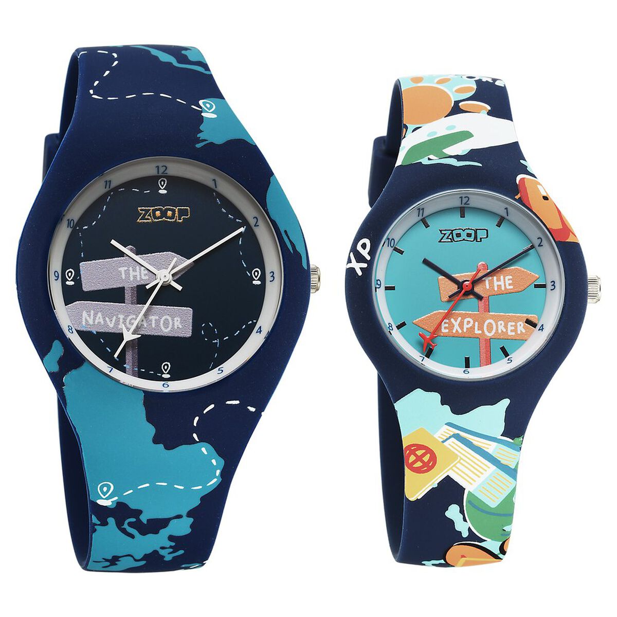 Zoop By Titan White Dial Multicoloured Silicone Strap Kids' Watch 2603116041PP02W - view 2