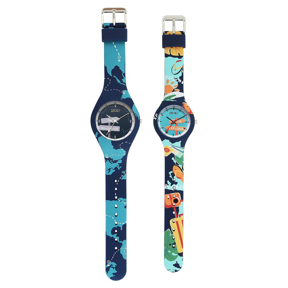 Zoop By Titan White Dial Multicoloured Silicone Strap Kids' Watch 2603116041PP02W - view 3