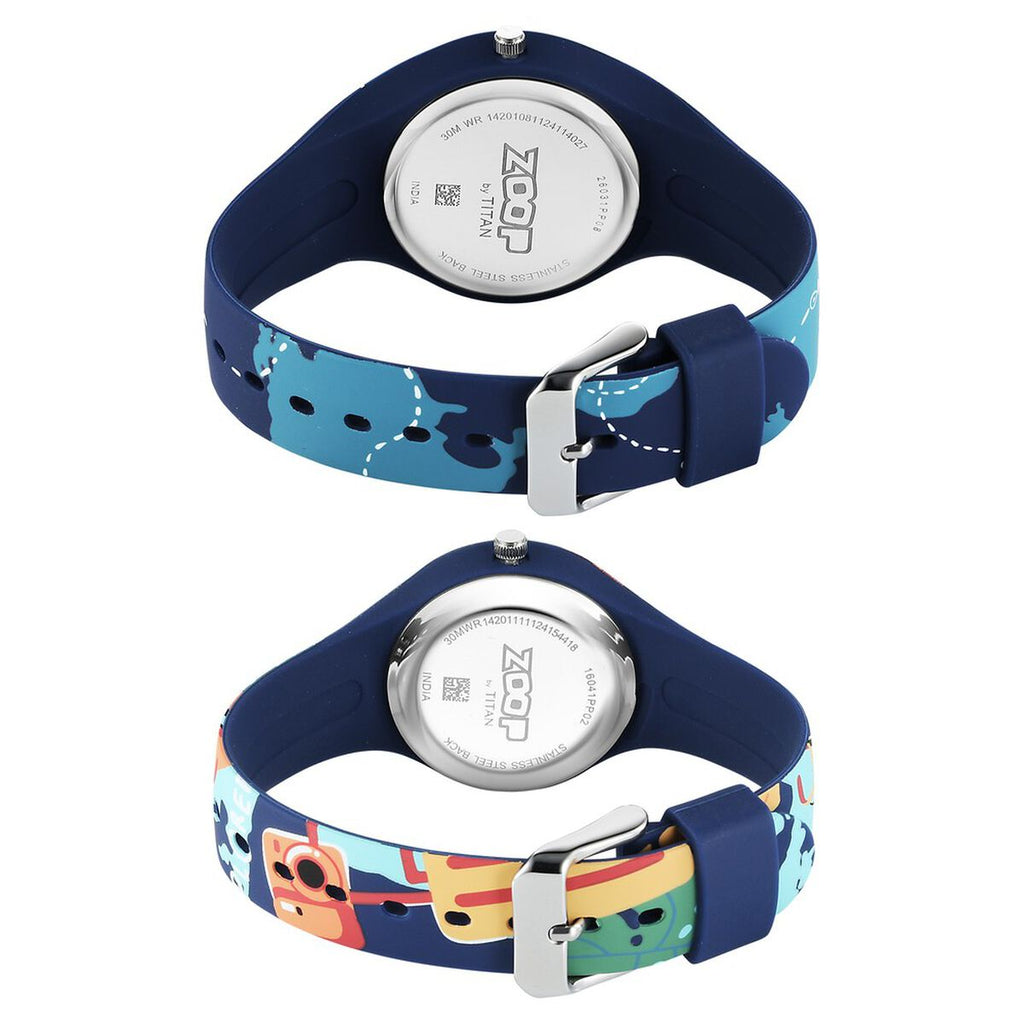 Zoop By Titan White Dial Multicoloured Silicone Strap Kids' Watch 2603116041PP02W - view 6