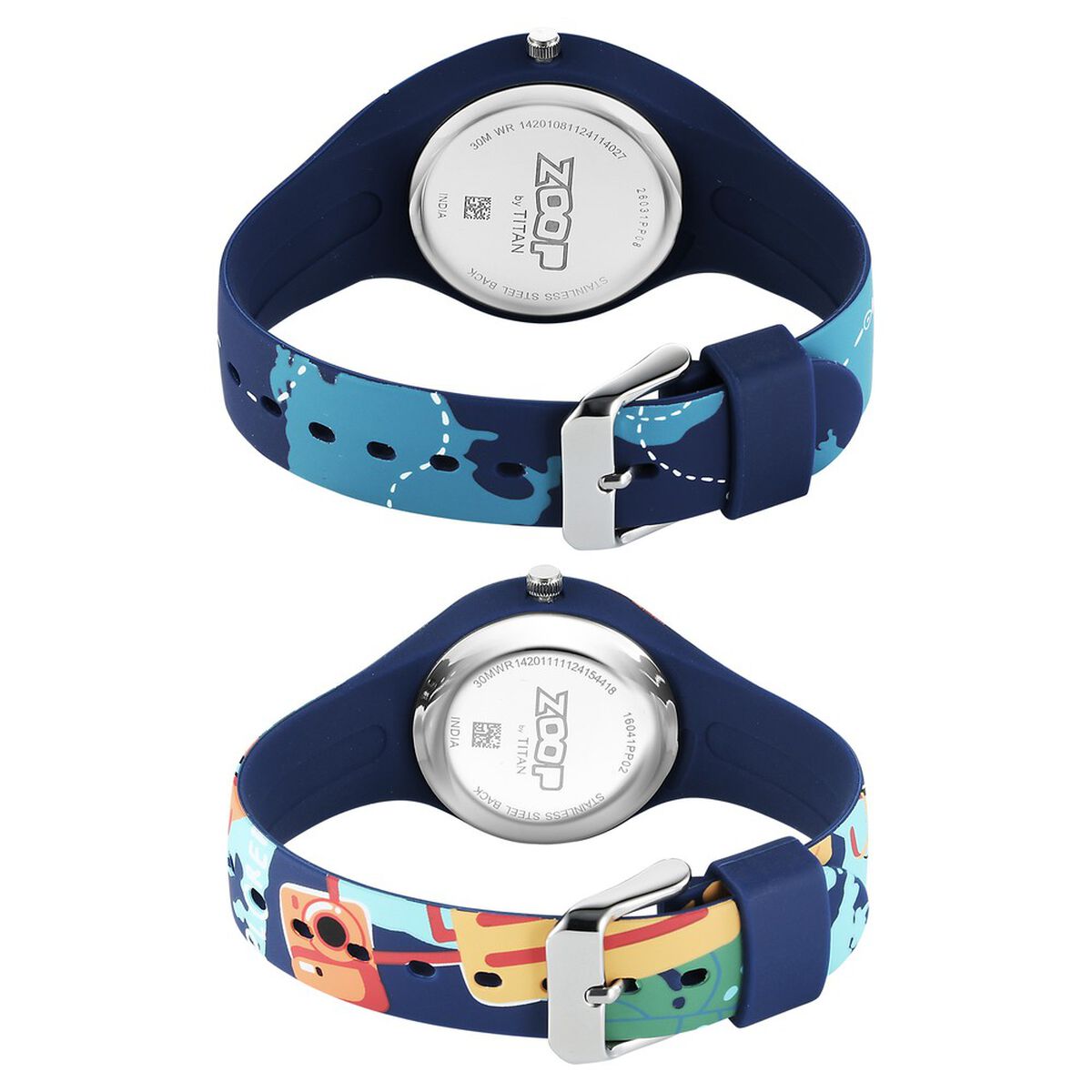 Zoop By Titan White Dial Multicoloured Silicone Strap Kids' Watch 2603116041PP02W - view 6