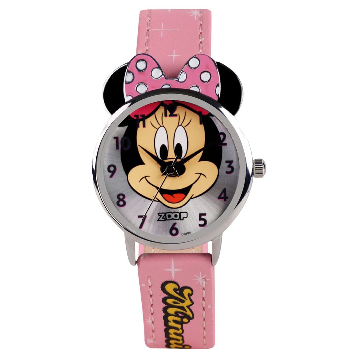 Zoop By Titan Disney Minnie Mouse Silver Dial Pink PU Leather Strap Kids' Watch 26056SL01 - view 2