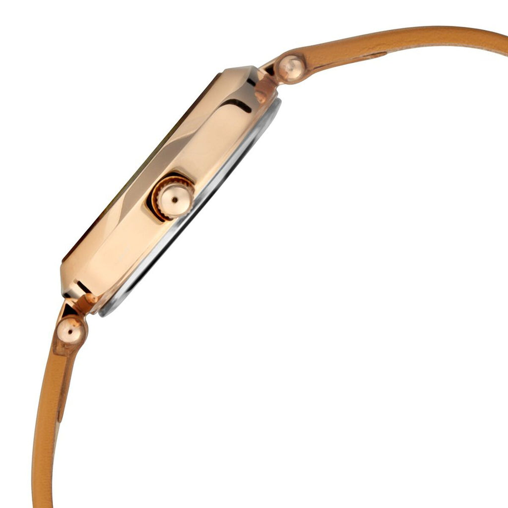 Titan Raga Viva Rose Gold Dial Tan Leather Strap Women's Watch 2606WL01 - view 4