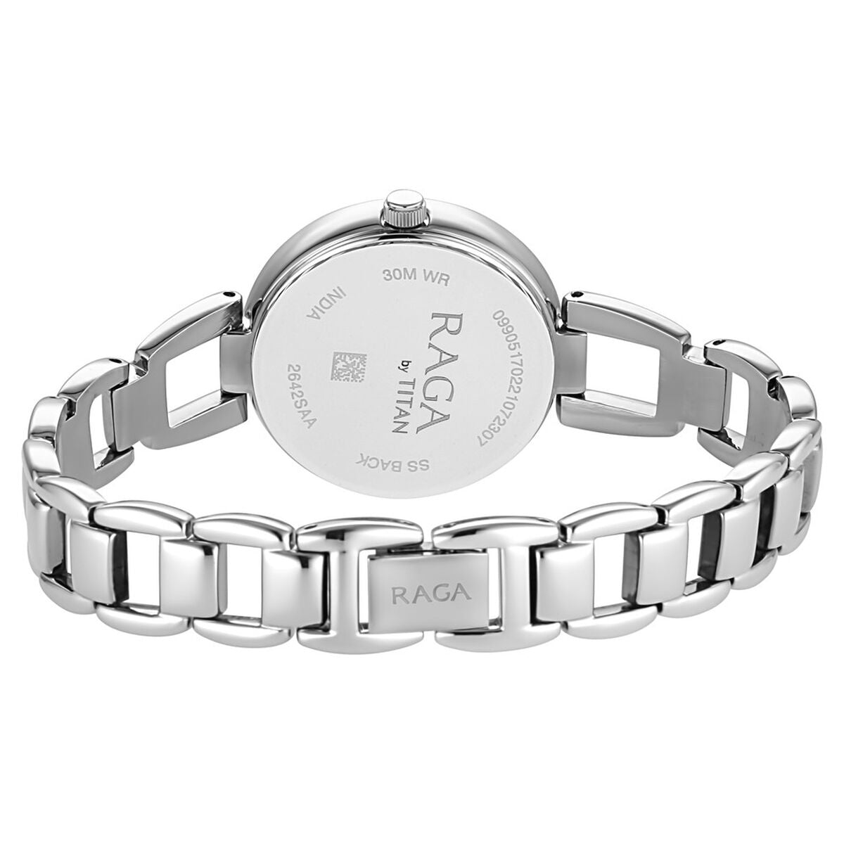Titan Raga Viva Blue Dial Silver Metal Strap Women's Watch 2642SM02 - view 5