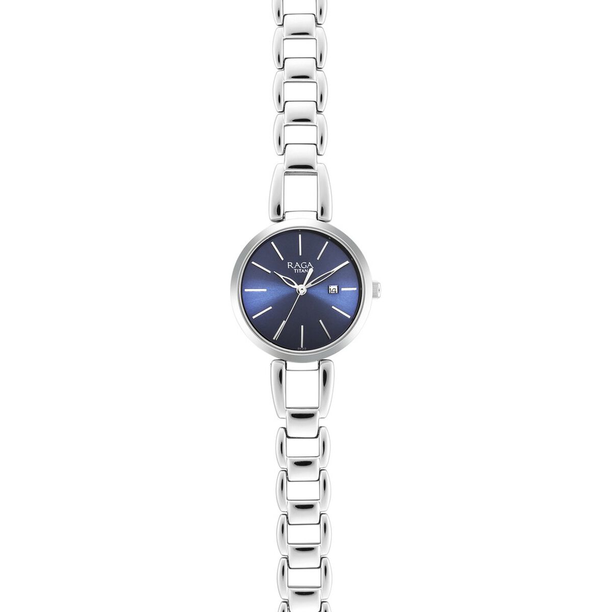 Titan Raga Viva Blue Dial Silver Metal Strap Women's Watch 2642SM02 - view 6
