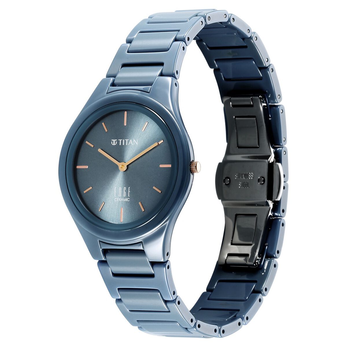 Titan Edge Ceramic Blue Dial Ceramic Strap Women's Watch 2653QC07 - view 3
