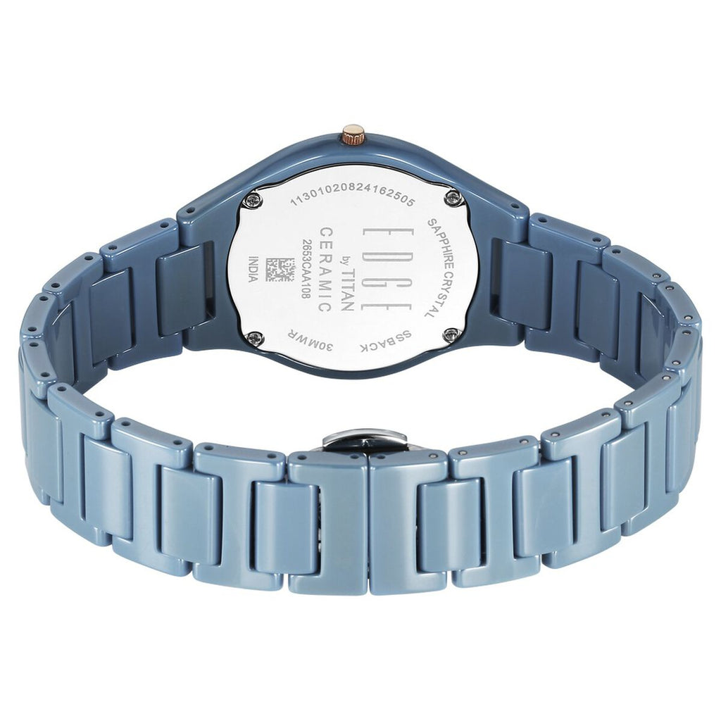 Titan Edge Ceramic Blue Dial Ceramic Strap Women's Watch 2653QC07 - view 5
