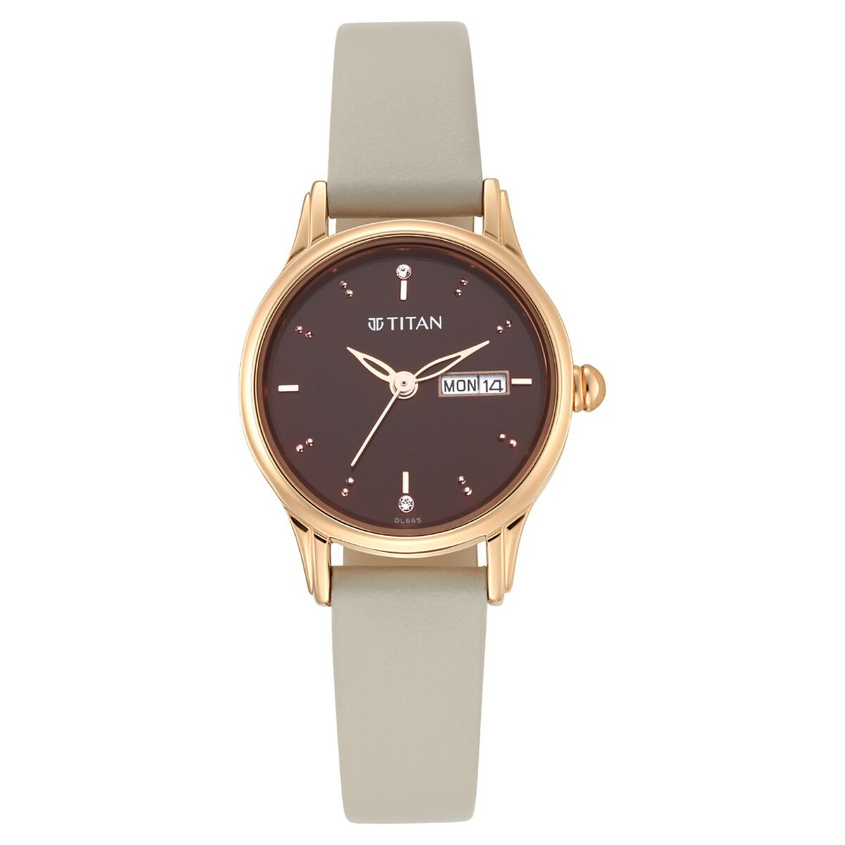 Titan Lagan Brown Dial Leather Strap Women's Watch 2656WL01 - view 2