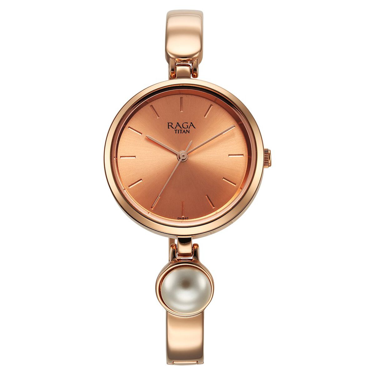 Titan Raga Power Pearls Rose Gold Dial Rose Gold Metal Strap Women's Watch 2720WM01F - view 2
