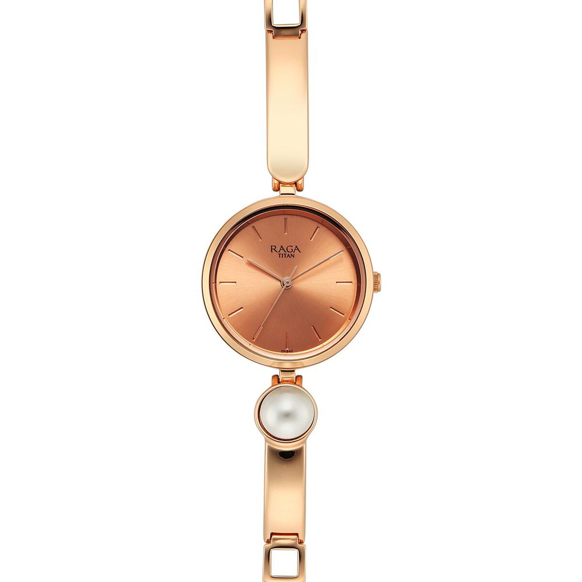 Titan Raga Power Pearls Rose Gold Dial Rose Gold Metal Strap Women's Watch 2720WM01F - view 3