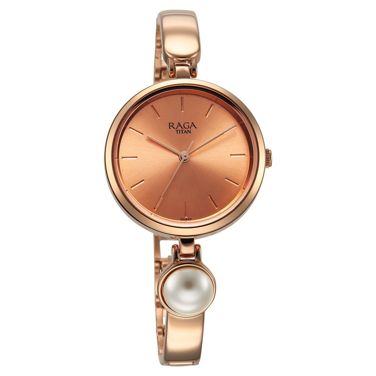Titan Raga Power Pearls Rose Gold Dial Rose Gold Metal Strap Women's Watch 2720WM01F - view 4