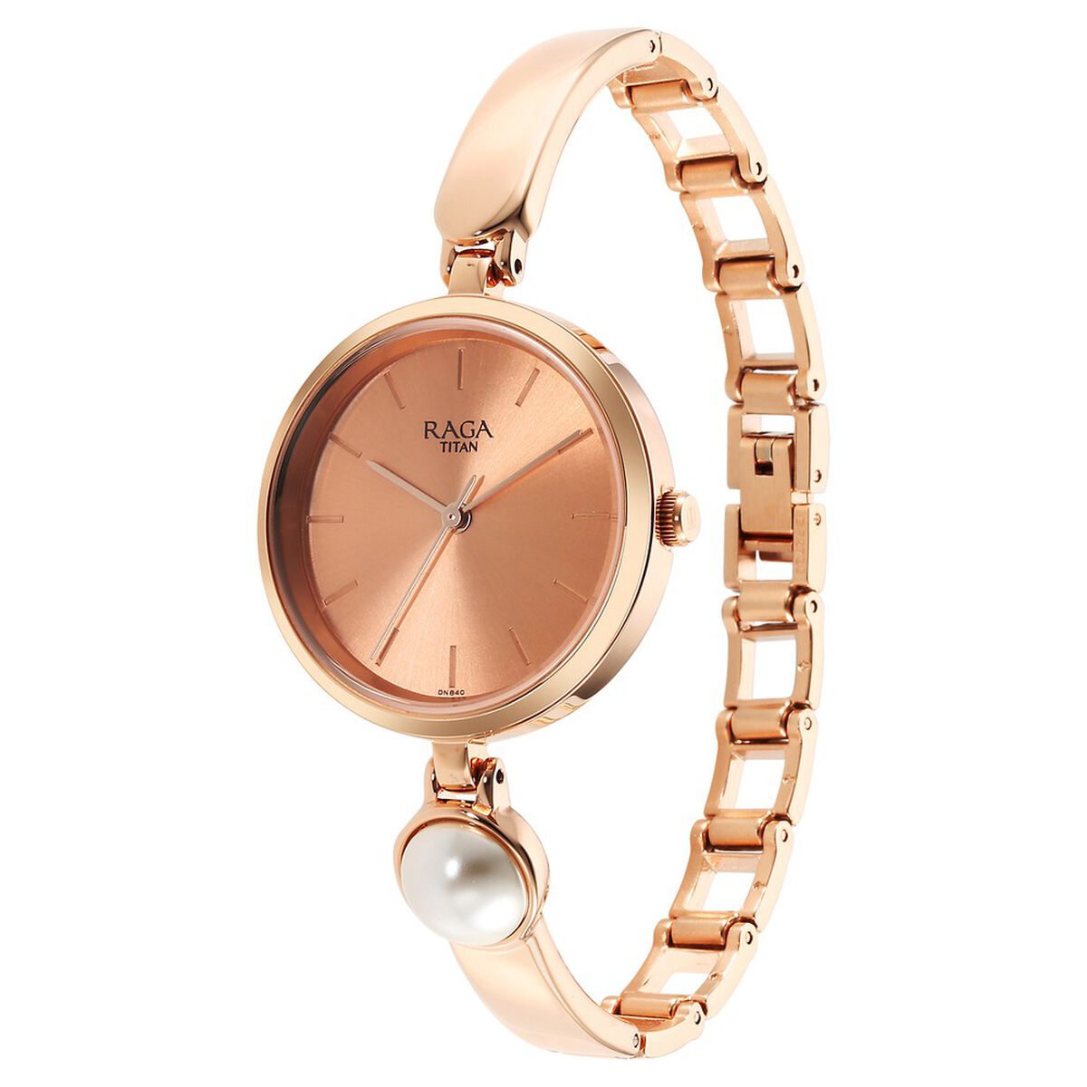 Titan Raga Power Pearls Rose Gold Dial Rose Gold Metal Strap Women's Watch 2720WM01F - view 5