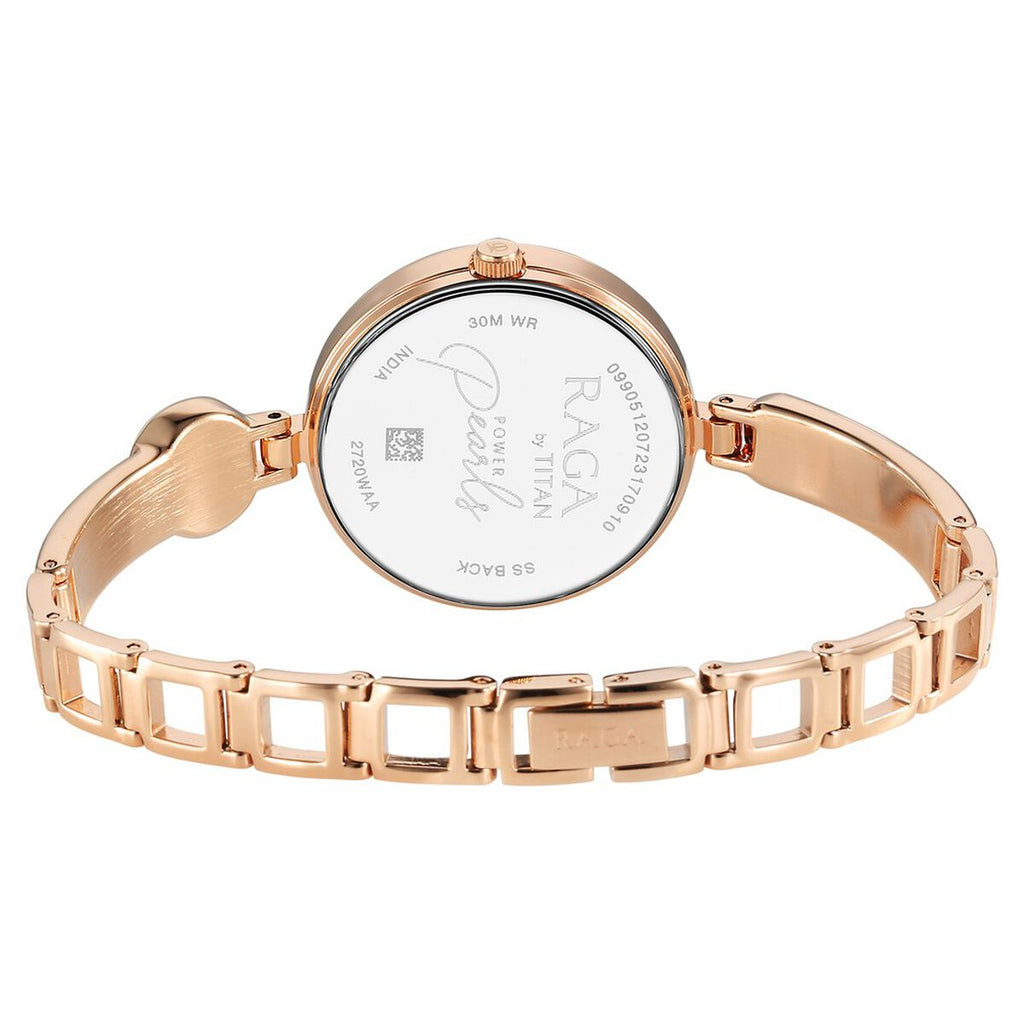 Titan Raga Power Pearls Rose Gold Dial Rose Gold Metal Strap Women's Watch 2720WM01F - view 7