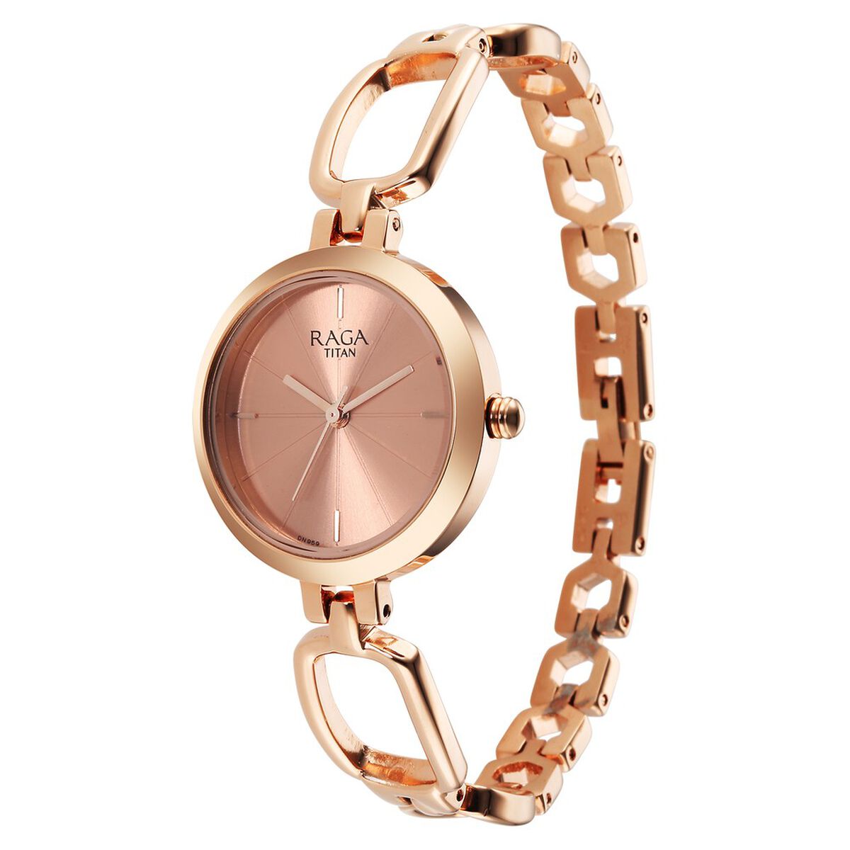 Titan Raga Rose Gold Dial Rose Gold Metal Strap Women's Watch view 4