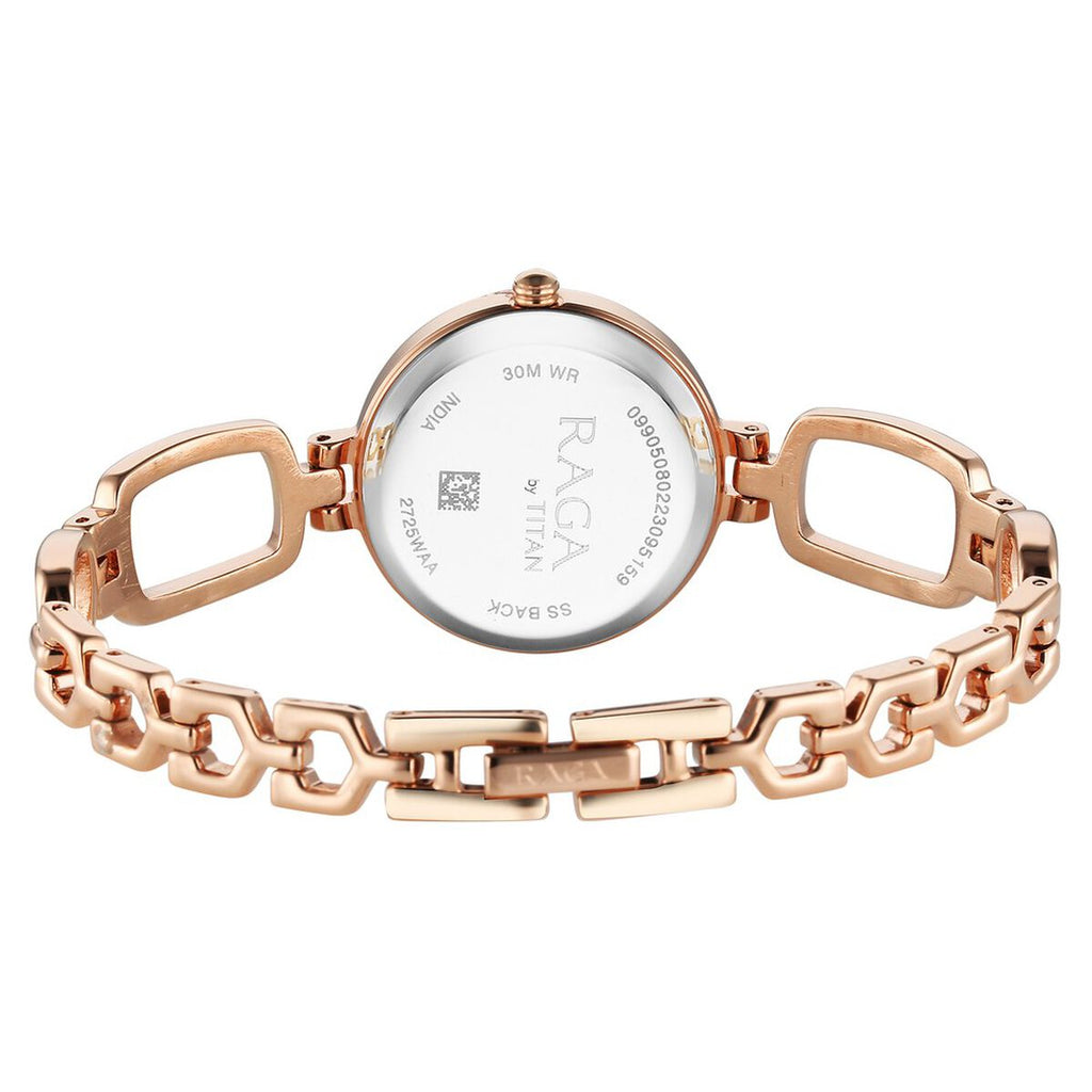 Titan Raga Rose Gold Dial Rose Gold Metal Strap Women's Watch view 6